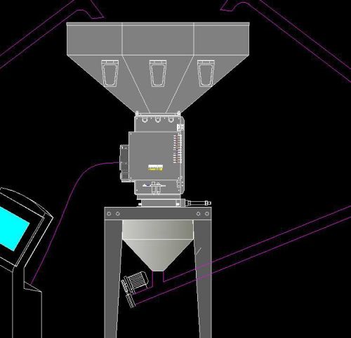 自动称重、比例称重混合机、称重式混合机、计量式色母机
